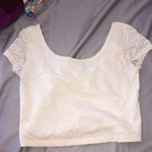 white crop top